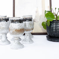 Set of 6 Hand Spun Ceramic Glasses