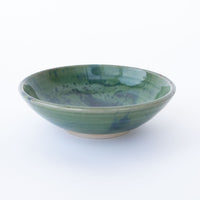 Small Green and Blue splash pottery Dish