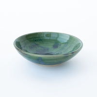 Small Green and Blue splash pottery Dish