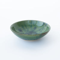 Small Green and Blue splash pottery Dish