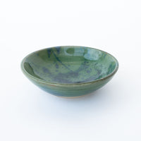 Small Green and Blue splash pottery Dish