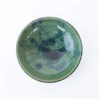 Small Green and Blue splash pottery Dish