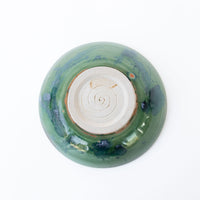 Small Green and Blue splash pottery Dish