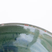 Small Green and Blue splash pottery Dish