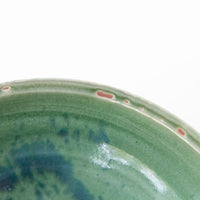 Small Green and Blue splash pottery Dish