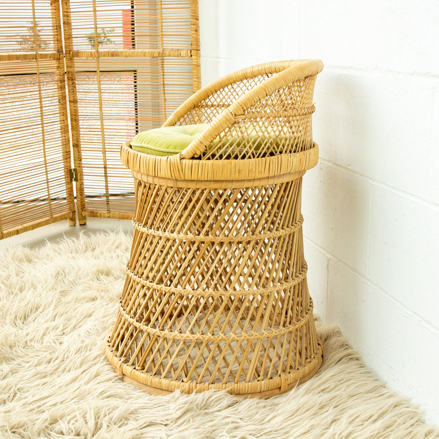 Wicker Stool with Cushion
