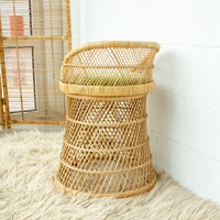 Wicker Stool with Cushion