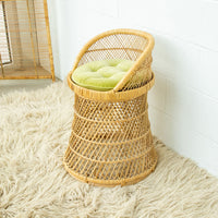 Wicker Stool with Cushion