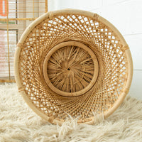 Wicker Stool with Cushion