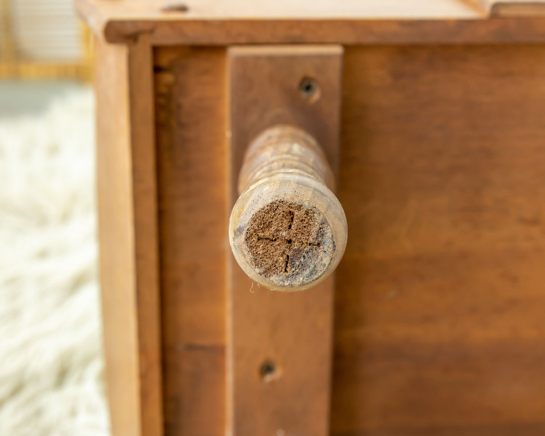 Wood Side Table Shelf Organizer