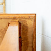 Solid Oak 70's Small Side or Coffee Table with Glass Top - Lynden Washington Warnock Hersey