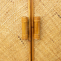 Bamboo Cabinet with Woven Back and Front Detailing