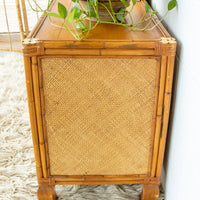 Bamboo Cabinet with Woven Back and Front Detailing