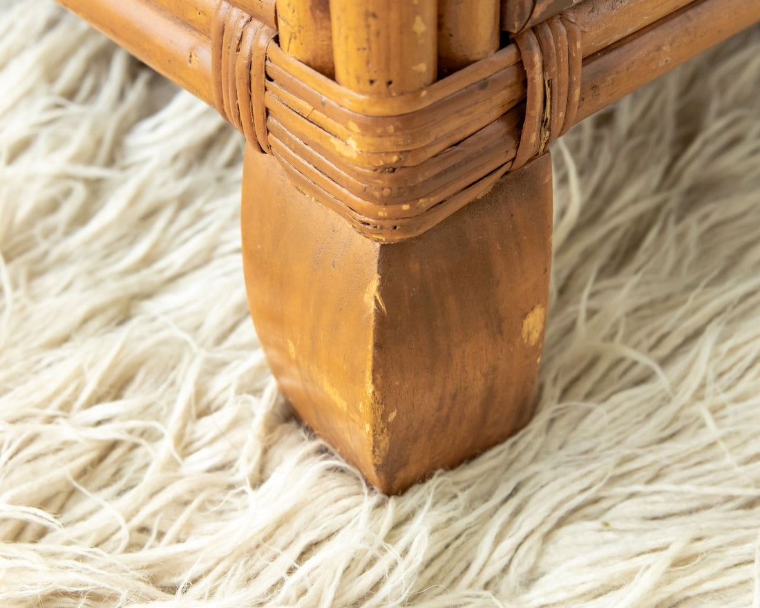 Bamboo Cabinet with Woven Back and Front Detailing