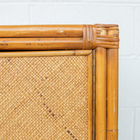 Bamboo Cabinet with Woven Back and Front Detailing