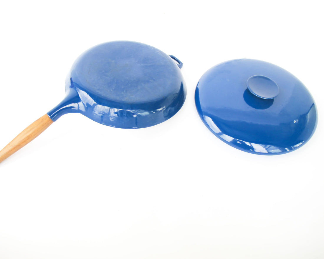 Copco Blue Enamelware Cast Iron Skillet