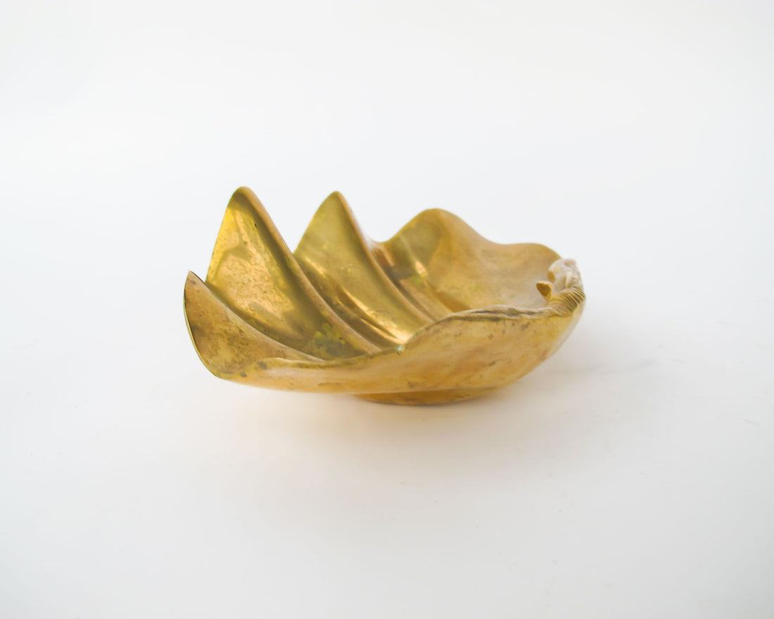 Vintage Brass Shell Bowl