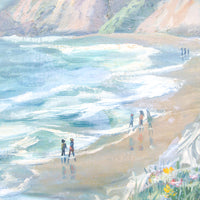 Painted Beach Scape Painting with People