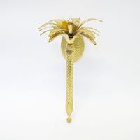 Pineapple Palm Brass Wall Sconce Candelabra Candle Holder