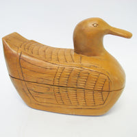 Carved Wood Duck Box