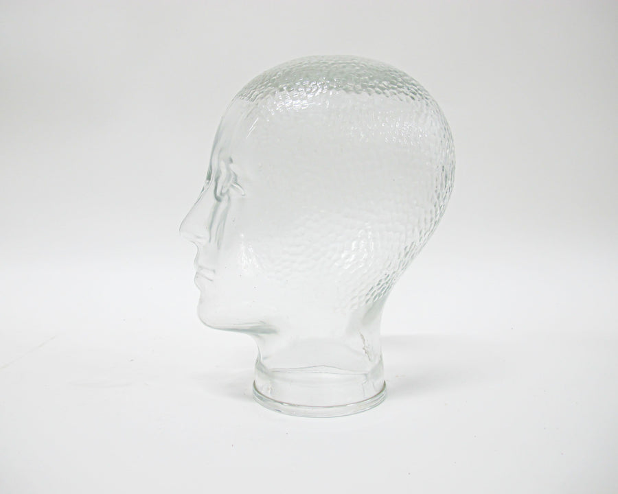 Vintage Glass Head Hat Holder Display