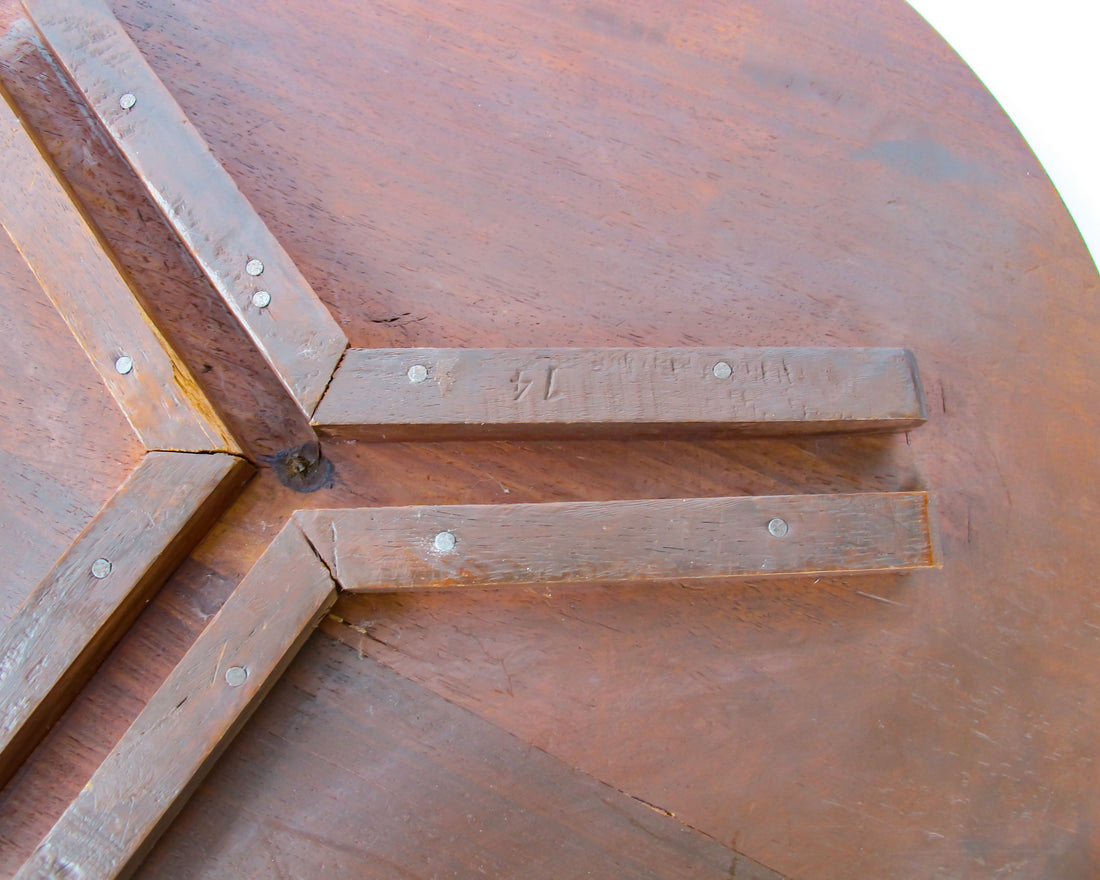 Large Teak table with Folding Base