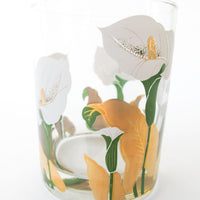 Set of 6 Culver Lilly glasses with Brass Bamboo Holder