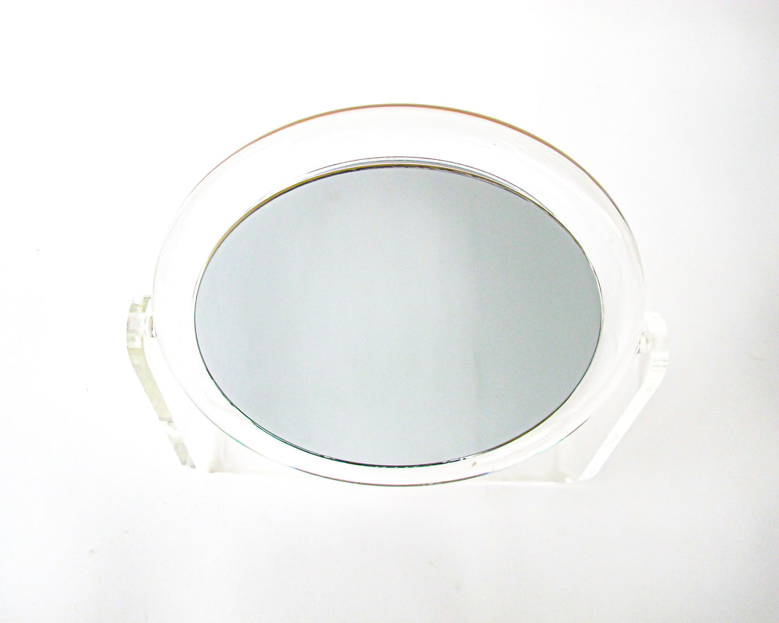 1970's Lucite Vanity Counter Mirror