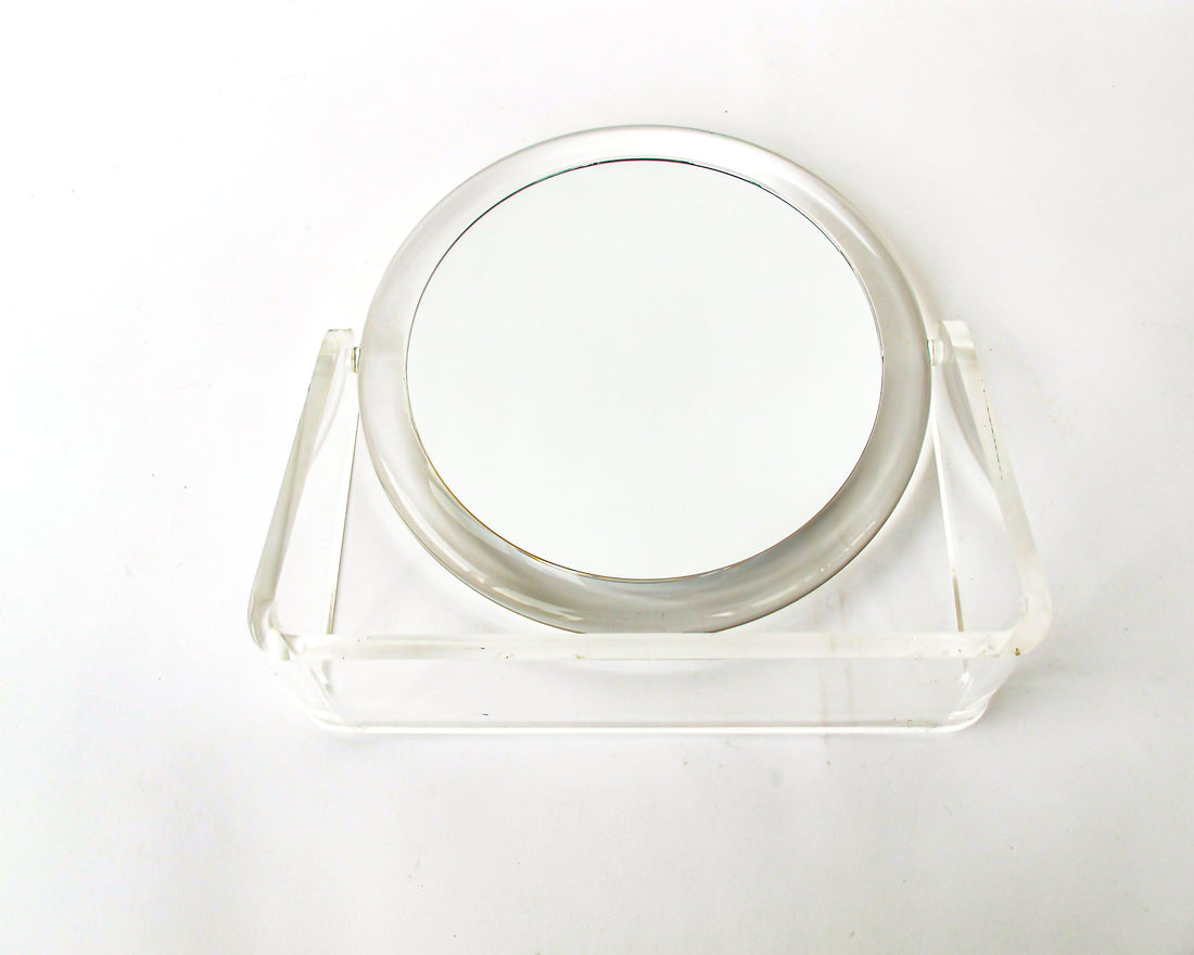 1970's Lucite Vanity Counter Mirror