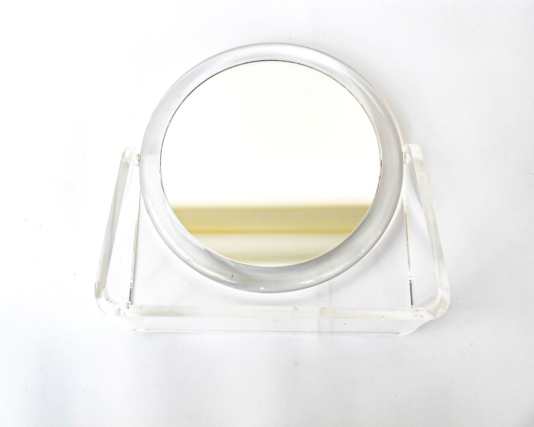 1970's Lucite Vanity Counter Mirror