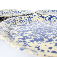 Blue Speckled Ceramic Plates By Bennington Potters Vermont - Set of 5