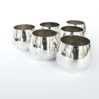 Set of 6 Sterling Silver Plated Glasses / Candle Holders by Oneida Silversmith