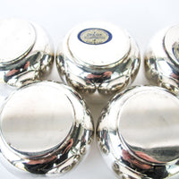 Set of 6 Sterling Silver Plated Glasses / Candle Holders by Oneida Silversmith