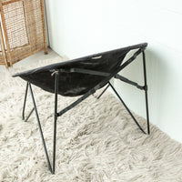 Black Folding Metal Canvas Hedstrom saucer chair