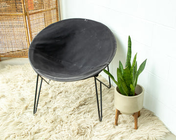 Black Folding Metal Canvas Hedstrom saucer chair