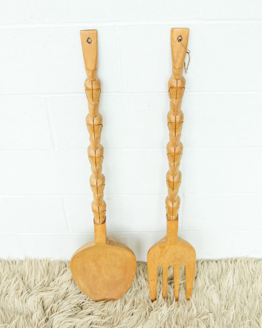 Neutral Fork and Spoon Wall Art