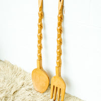 Neutral Fork and Spoon Wall Art