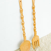 Neutral Fork and Spoon Wall Art