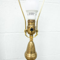 Set of 2 Tall Brass Moroccan Lamps