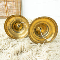 Set of 2 Tall Brass Moroccan Lamps