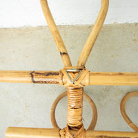 Bamboo Wall Rack with 3 loop hanging hooks