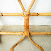 Bamboo Wall Rack with 3 loop hanging hooks