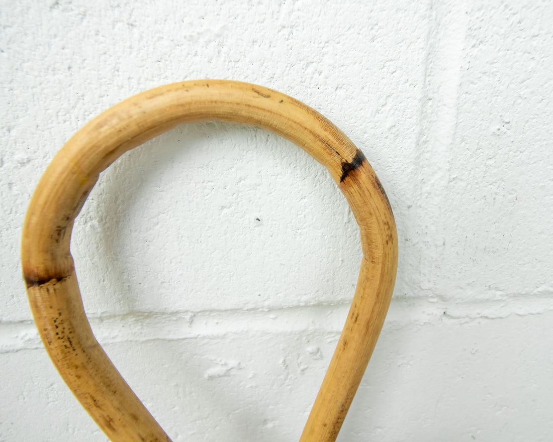 Bamboo Wall Rack with 3 loop hanging hooks