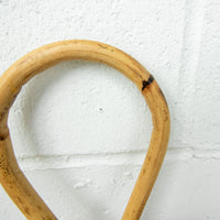 Bamboo Wall Rack with 3 loop hanging hooks