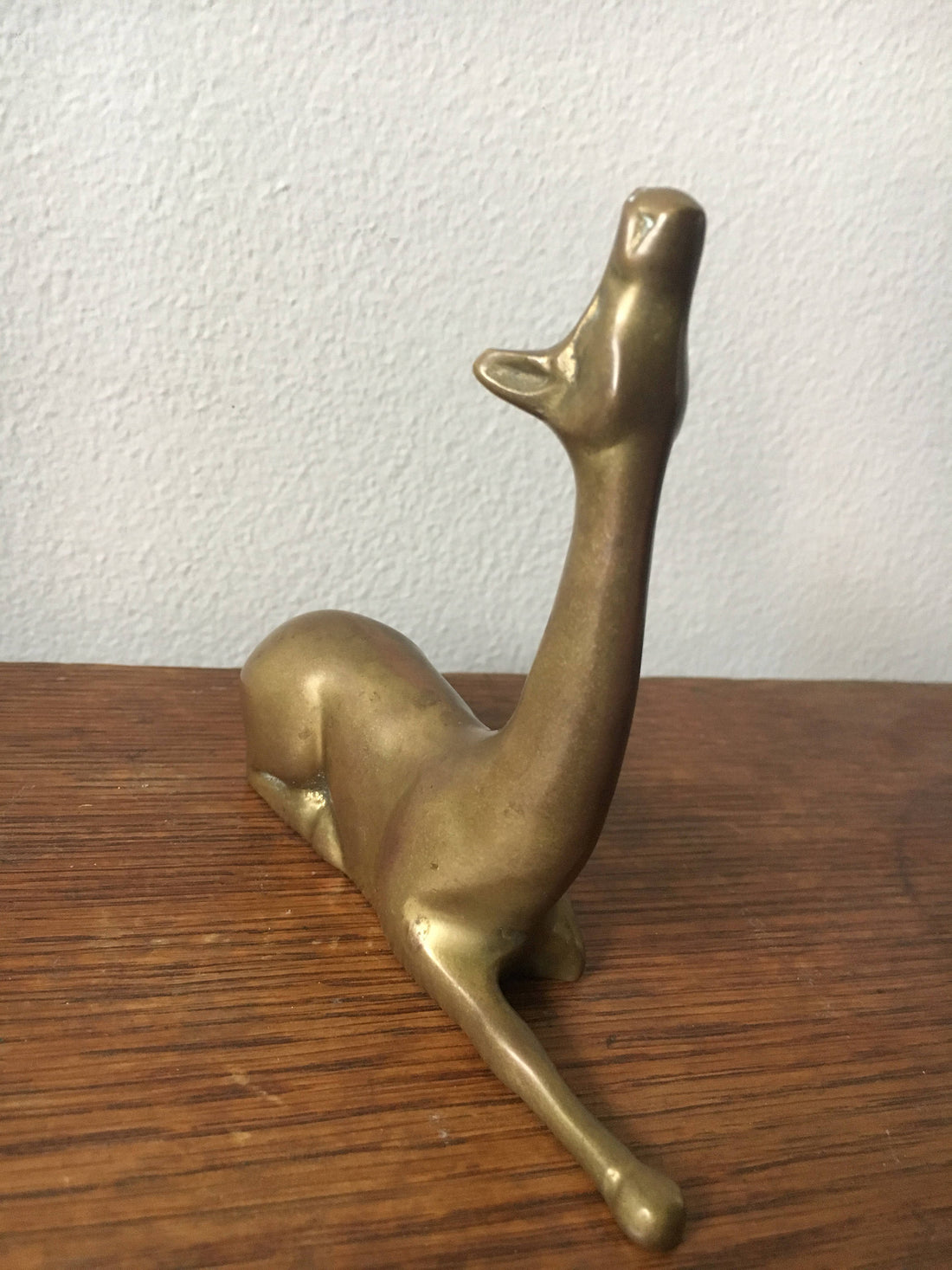 Vintage Solid Brass Deer Statue
