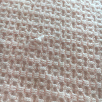 Vintage Lan-Air-Cel Woolen Mills Woven Wool Blanket Throw - in Blush/Pink Champagne - Made in Scotland