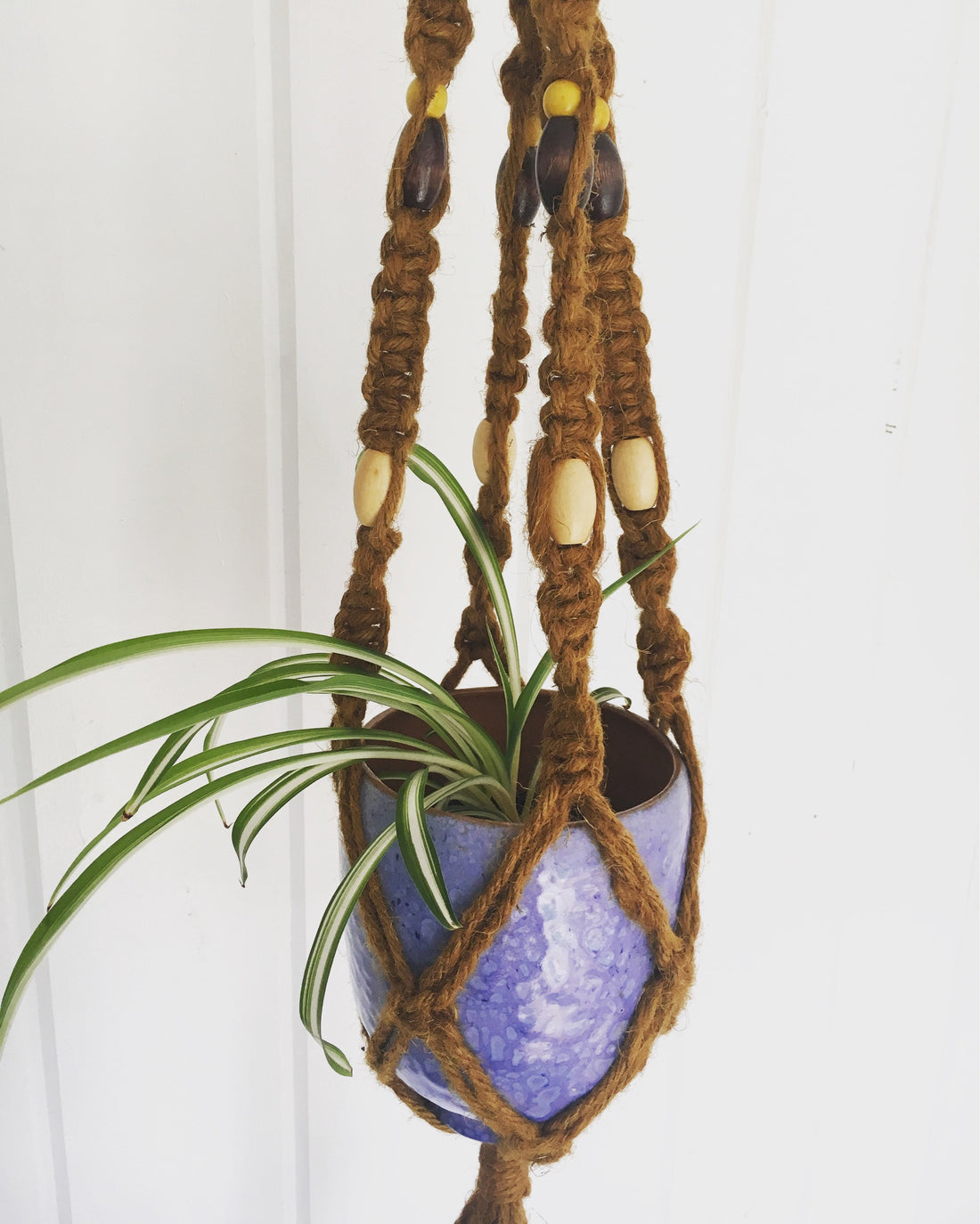 vintage hanging plant stand Vintage 1960's Macrame Hanging Plant Holder – Portland Revibe