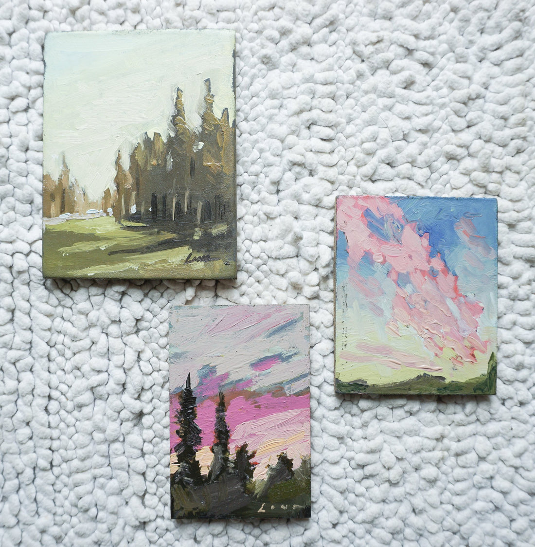 Original Pacific Northwest Landscape Paintings on Mixed Media - Signed by PNW Artist Long