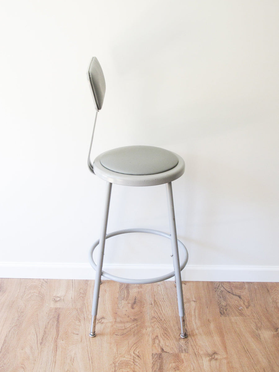 Vintage National Public Seating Industrial Science Lab Chair / Bar Stool