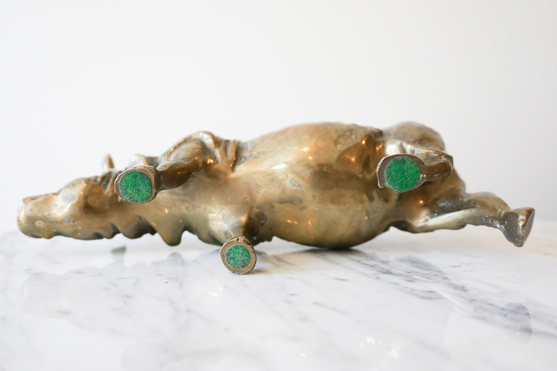 Vintage Solid Brass Rhino
